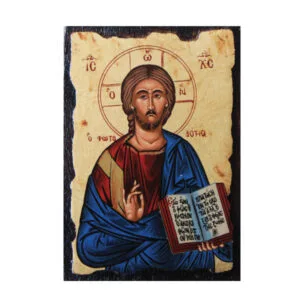 Jesus Christ Orthodox icon on canvas and wood