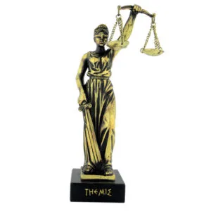 Themis metal statue
