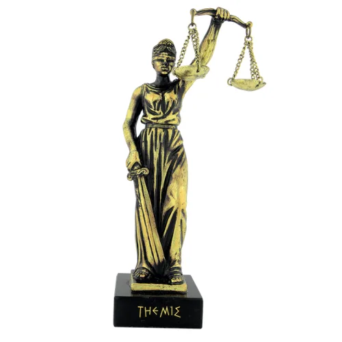 Themis metal statue
