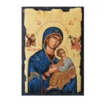 Virgin Mary Amolyntos Orthodox icon on canvas and wood