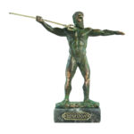 Poseidon with trident metal statue