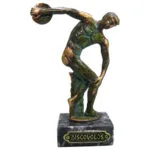 Discobolus metal statue