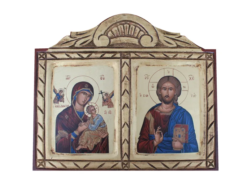 Double icon carved