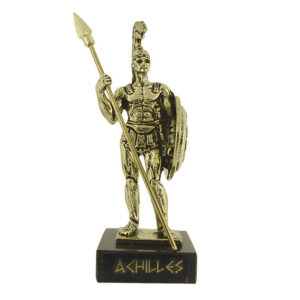 Achilles metal statue on base12cm