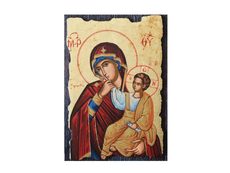 Virgin Mary Paramythia Orthodox icon on canvas and wood
