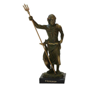 Poseidon metal statue17cm
