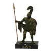 Metal statue Spartan warrior with spear
