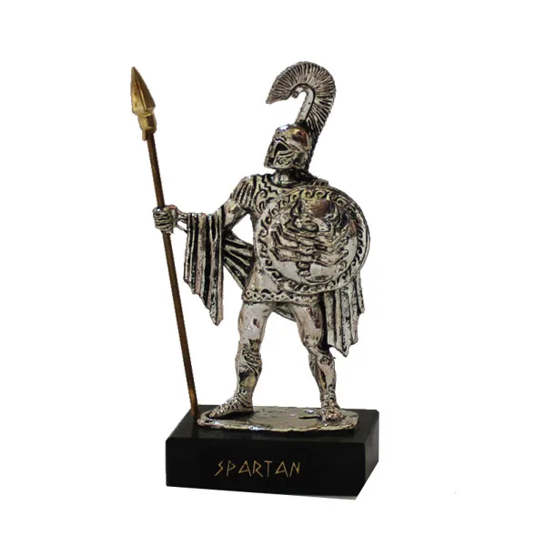 Metal statue Spartan warrior with spear - Image 3