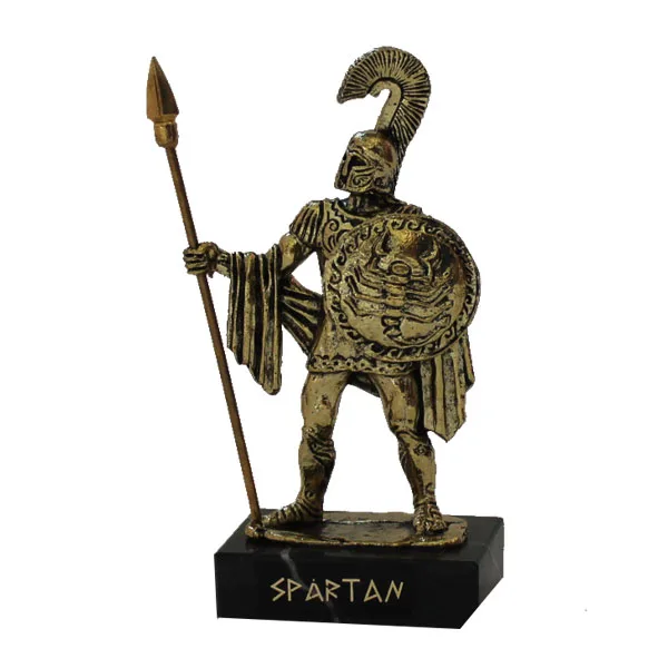 Metal statue Spartan warrior with spear - Image 2