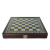 Chess set in wooden box with chessboard