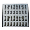 hercules metal chess pieces   height 4,1 cm