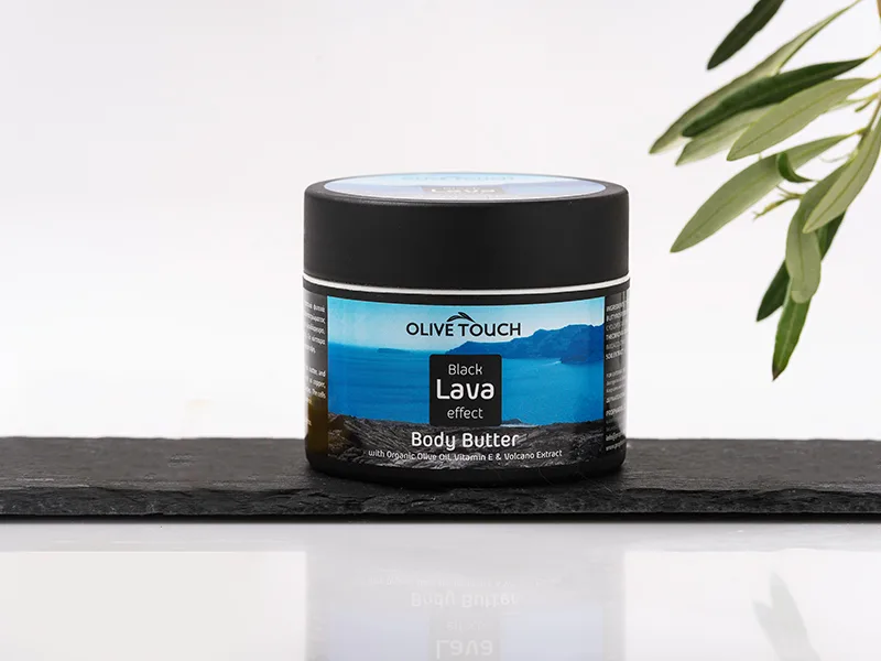 Black Lava Effect Body Butter 200ml with volcanic rock extract
